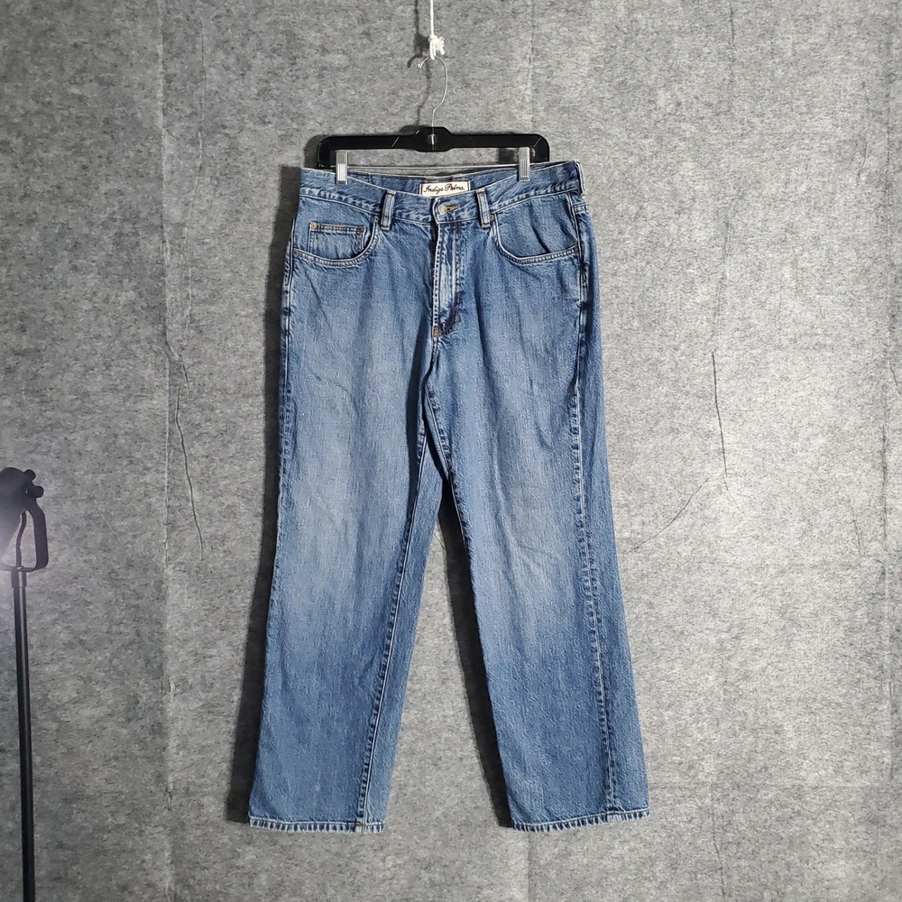 Indigo Palms Mens Classic Fit Jeans 34x30 Blue Wash Denim Casual Pants Vtg Style